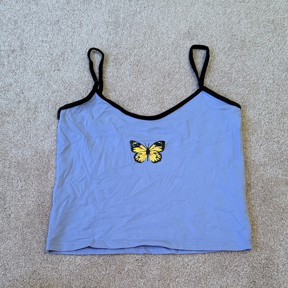 Women’s Medium Butterfly Tank Top in Purple
